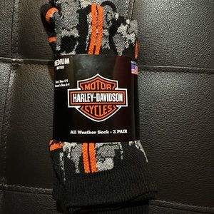 HARLEY DAVIDSON ALL WEATHER SOCKS-2 PAIR-NWT